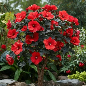 Гибискус Миднайт Роуз купить по цене от 269р. в интернет-магазине «Посадика» с доставкой почтой в в Новая Ляляе и по всей России – [изображение №1].